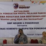 Aktualisasi Projek Penguatan Profil Pelajar Pancasila “Konten Yang Bijak dan Bermanfaat” bersama Dinas Kominfo Ponorogo